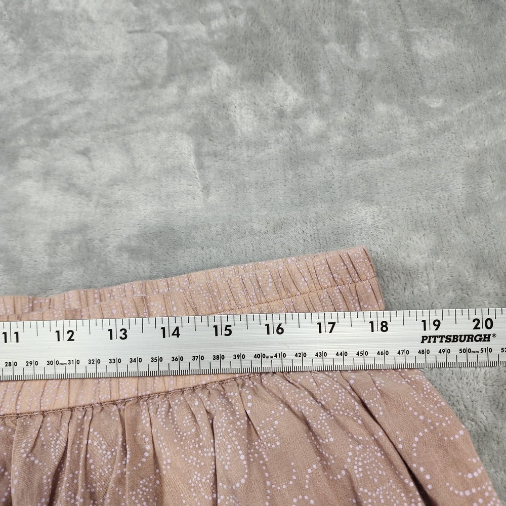 Vintage Nine West Skirt Womens L Pink Paisley Peasant Tiered Lace Boho Cotton - Picture 8 of 10